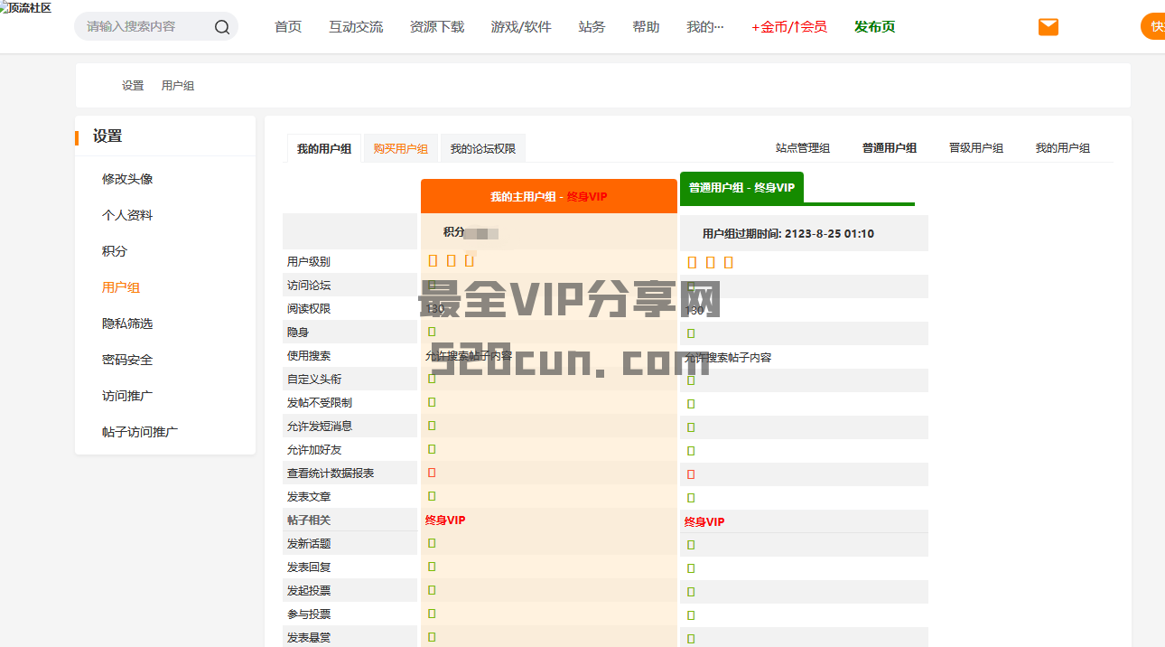 顶流社区VIP会员账号